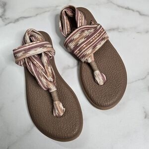 Sanuk Womens Yoga Sling Sandals Size 5 Brown